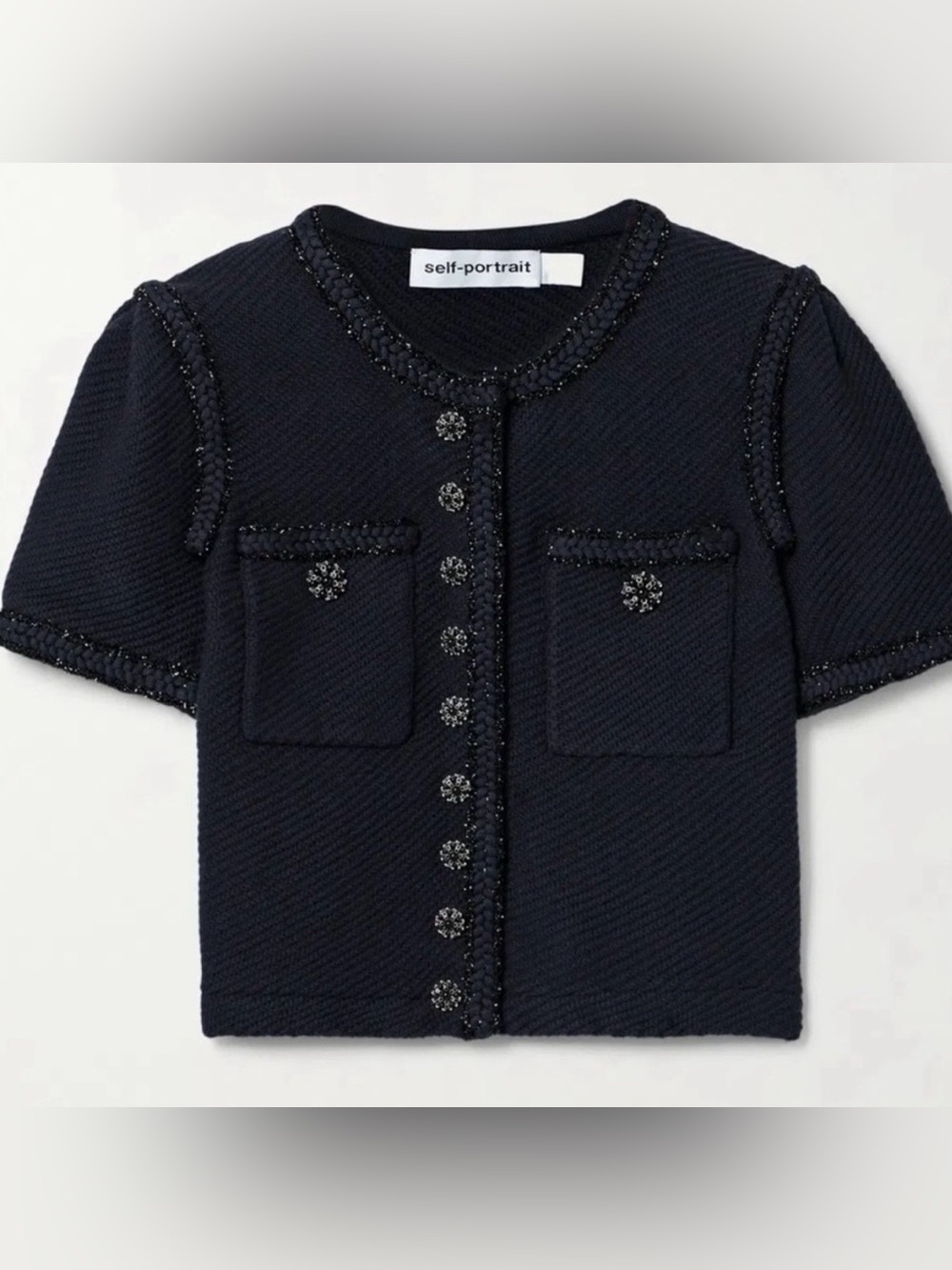 Self-Portrait Navy Jacket